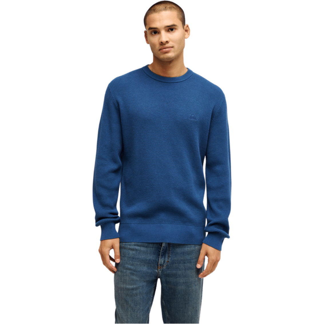 2026 Quiksilver Mens Waffle Sweater EQYSW03342 - Dark Denim